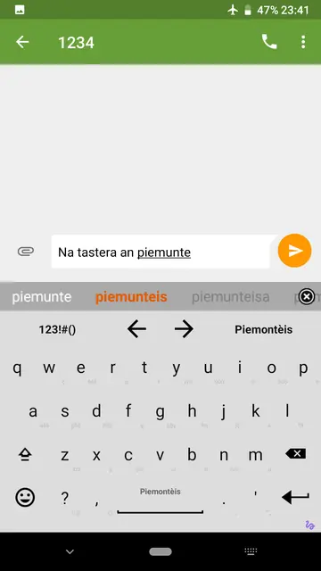 Screenshot 2 of Piedmontese for AnySoftKeyboard