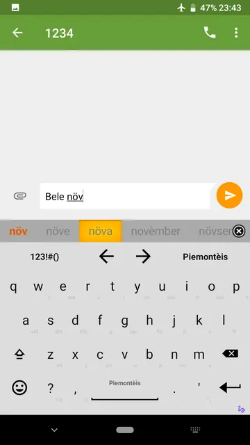 Screenshot 3 of Piedmontese for AnySoftKeyboard