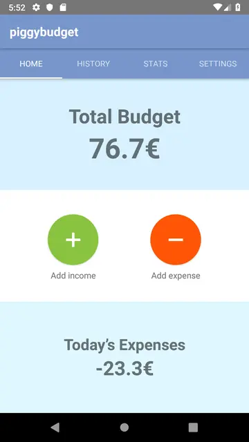 Screenshot 1 von piggybudget