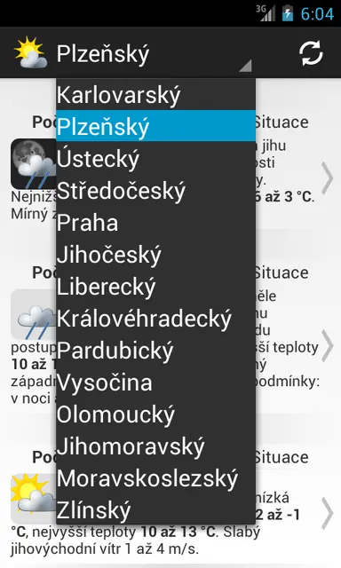 Screenshot 3 von Počasí v krajích