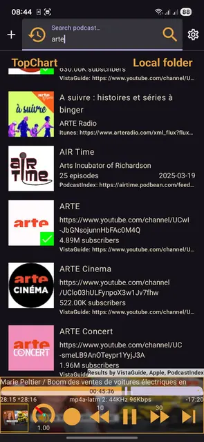 Screenshot 1 von Podcini.A - Extensible media instrument