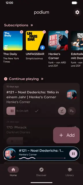 Screenshot 1 von podium (Podcasts)