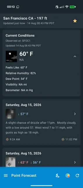 Screenshot 1 von Point Forecast