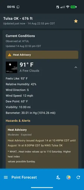 Screenshot 3 von Point Forecast