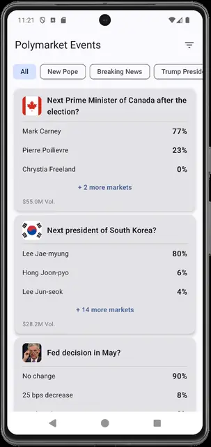 Screenshot 1 of Polymarket Viewer