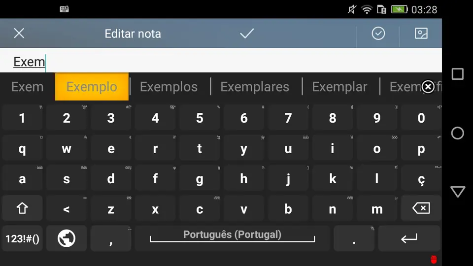 Screenshot 2 von Portuguese for AnySoftKeyboard