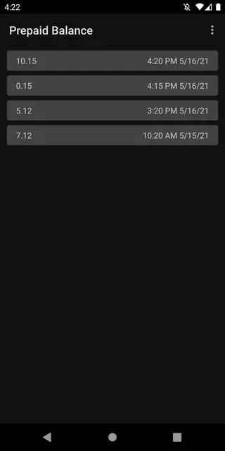 Screenshot 1 of Prepaid Balance