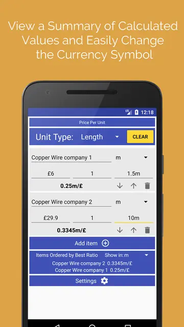 Screenshot 2 von Price Per Unit
