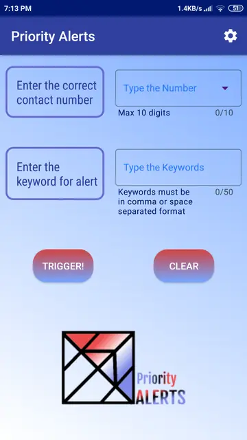 Screenshot 1 of Priority Alerts