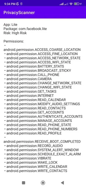 Screenshot 3 of PrivacyScanner