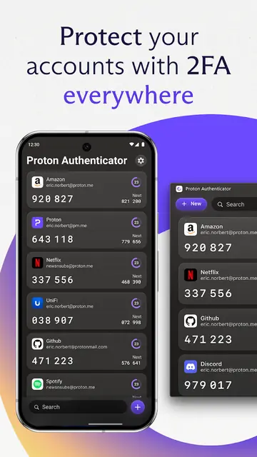 Screenshot 3 von Proton Authenticator