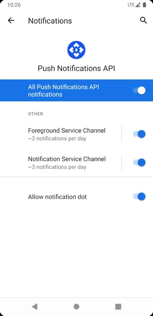 Screenshot 4 of Push Notifications API