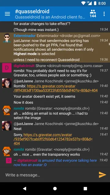 Screenshot 2 of Quasseldroid