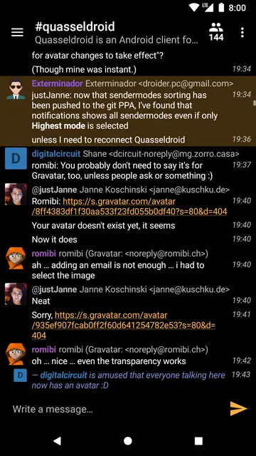 Screenshot 3 of Quasseldroid