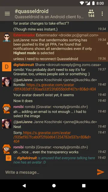 Screenshot 4 of Quasseldroid