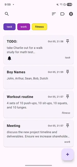 Screenshot 1 von QuickNotes