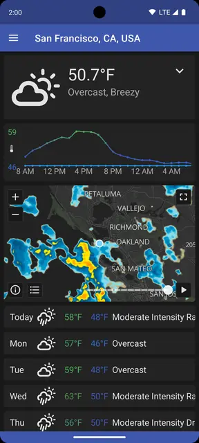 Screenshot 1 of QuickWeather