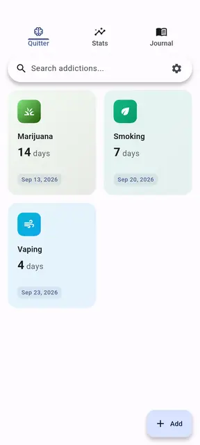 Screenshot 1 von Quitter: Habit Tracker