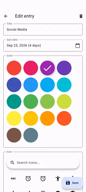 Screenshot 4 von Quitter: Habit Tracker