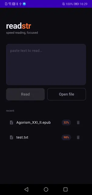 Screenshot 1 von Readstr