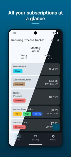 Screenshot 1 of Recurring Expense Tracker