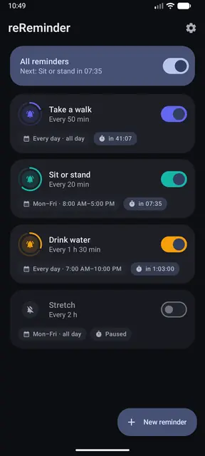 Screenshot 2 of reReminder
