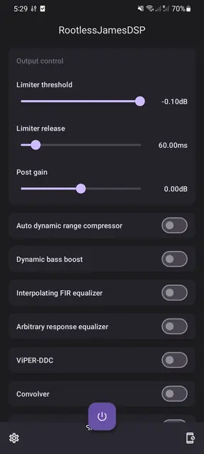 Screenshot 1 of RootlessJamesDSP