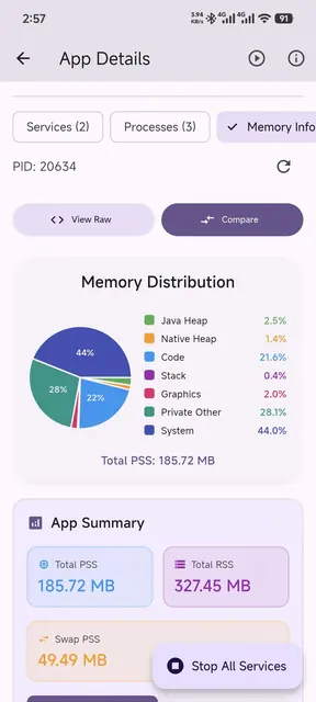 Screenshot 3 of Running Services Monitor