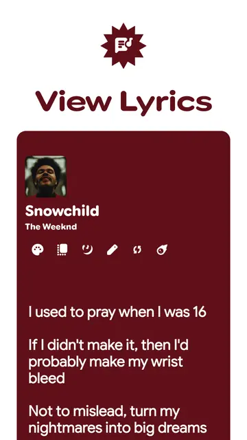 Screenshot 1 of Rush - Lyrics App