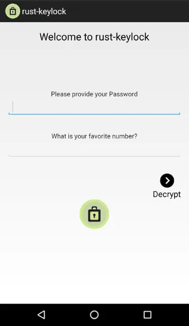 Screenshot 1 of rust-keylock-android