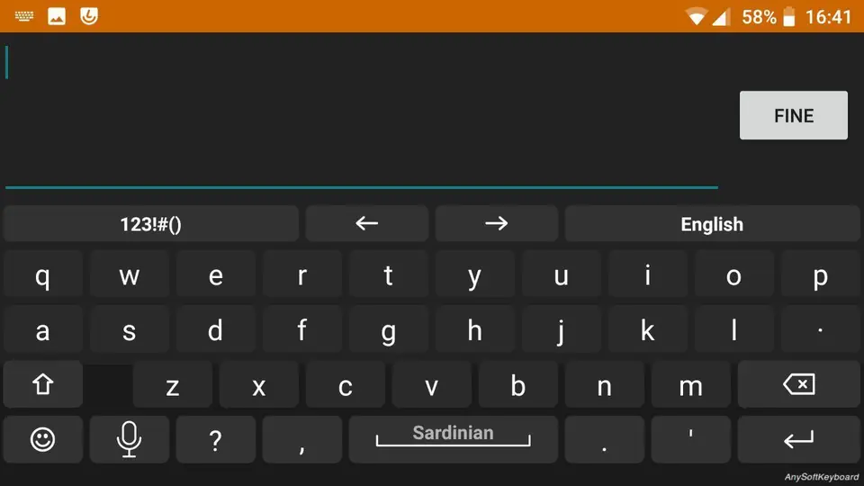 Screenshot 2 of Sardinian for AnySoftKeyboard