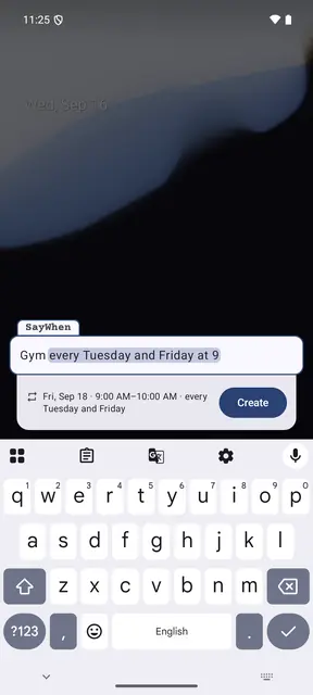 Screenshot 1 of SayWhen