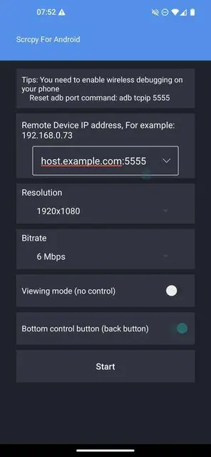 Screenshot 1 von ScrcpyForAndroid