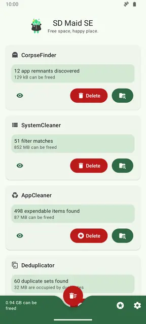 Screenshot 1 von SD Maid 2/SE - System Cleaner