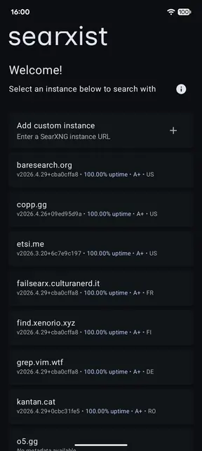 Screenshot 1 of searxist