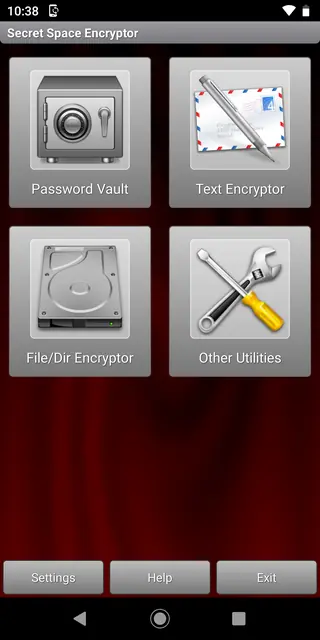 Screenshot 1 of Secret Space Encryptor (SSE)