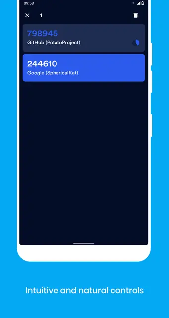 Screenshot 1 of Secur: Cross-platform 2FA client
