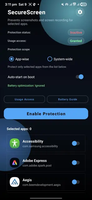 Screenshot 1 of SecureScreen