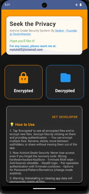 Screenshot 1 von SeekPrivacy