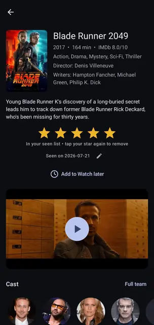 Screenshot 3 von Seenema: Movie Tracker
