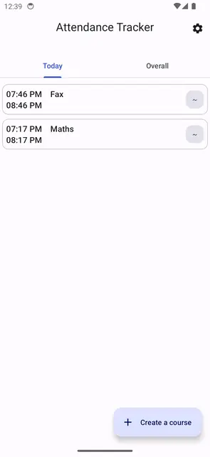 Screenshot 1 von Self Attendance Tracker