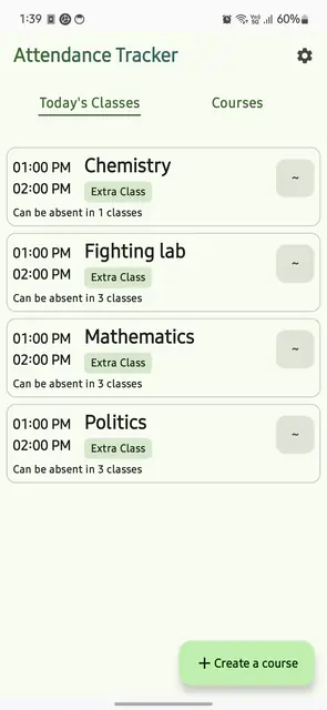 Screenshot 2 von Self Attendance Tracker