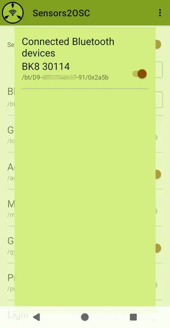 Screenshot 4 von Sensors2OSC