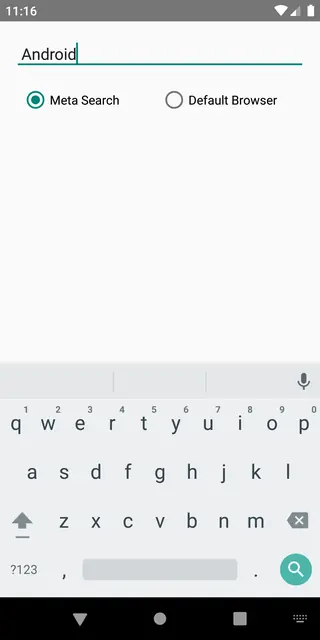 Screenshot 1 von Setter - A multi-purpose search app for Android