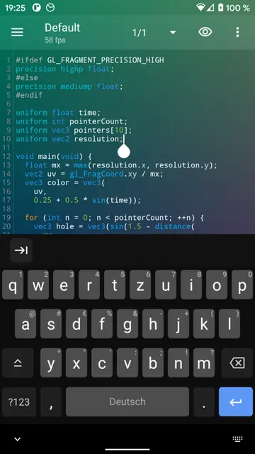 Screenshot 1 of Shader Editor
