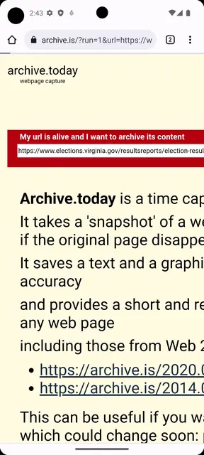 Screenshot 2 of Share 2 Archive Today