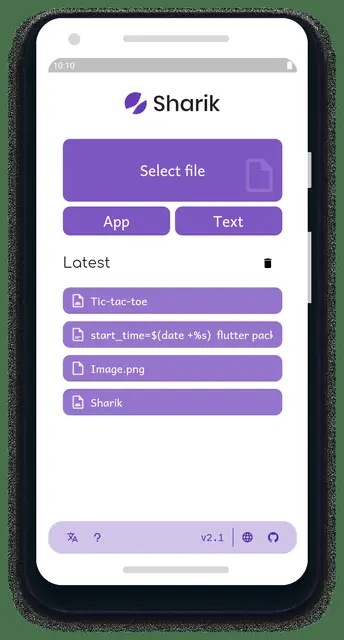 Screenshot 1 of Sharik - file sharing via WI-FI
