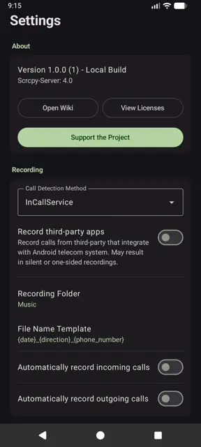 Screenshot 1 von ShizuCallRecorder