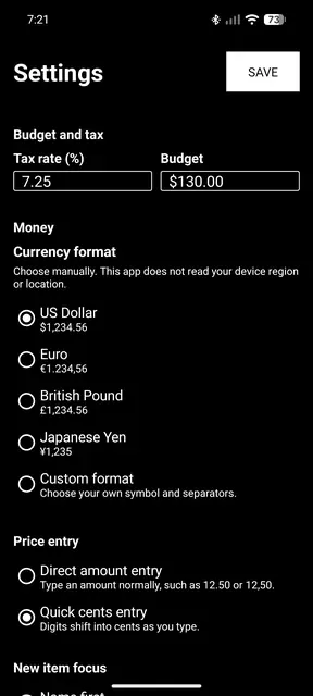 Screenshot 3 von Shopping List Calculator