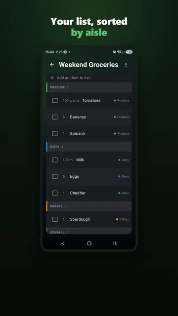Screenshot 1 of Shopping List for Nextcloud